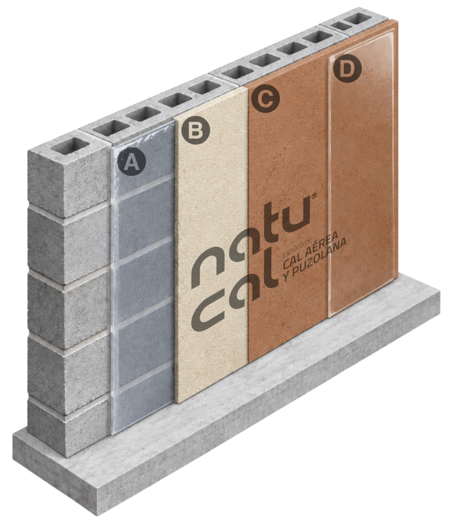 sistema arquitectónico natucal - estuco de cal fino 4 pasos